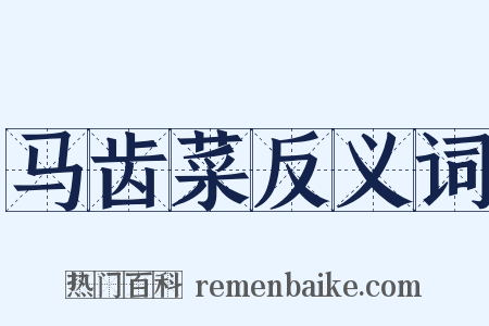 马齿菜反义词是什么意思的图片